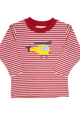 Luigi F25 LS Shirt Red Stripe Helicopter