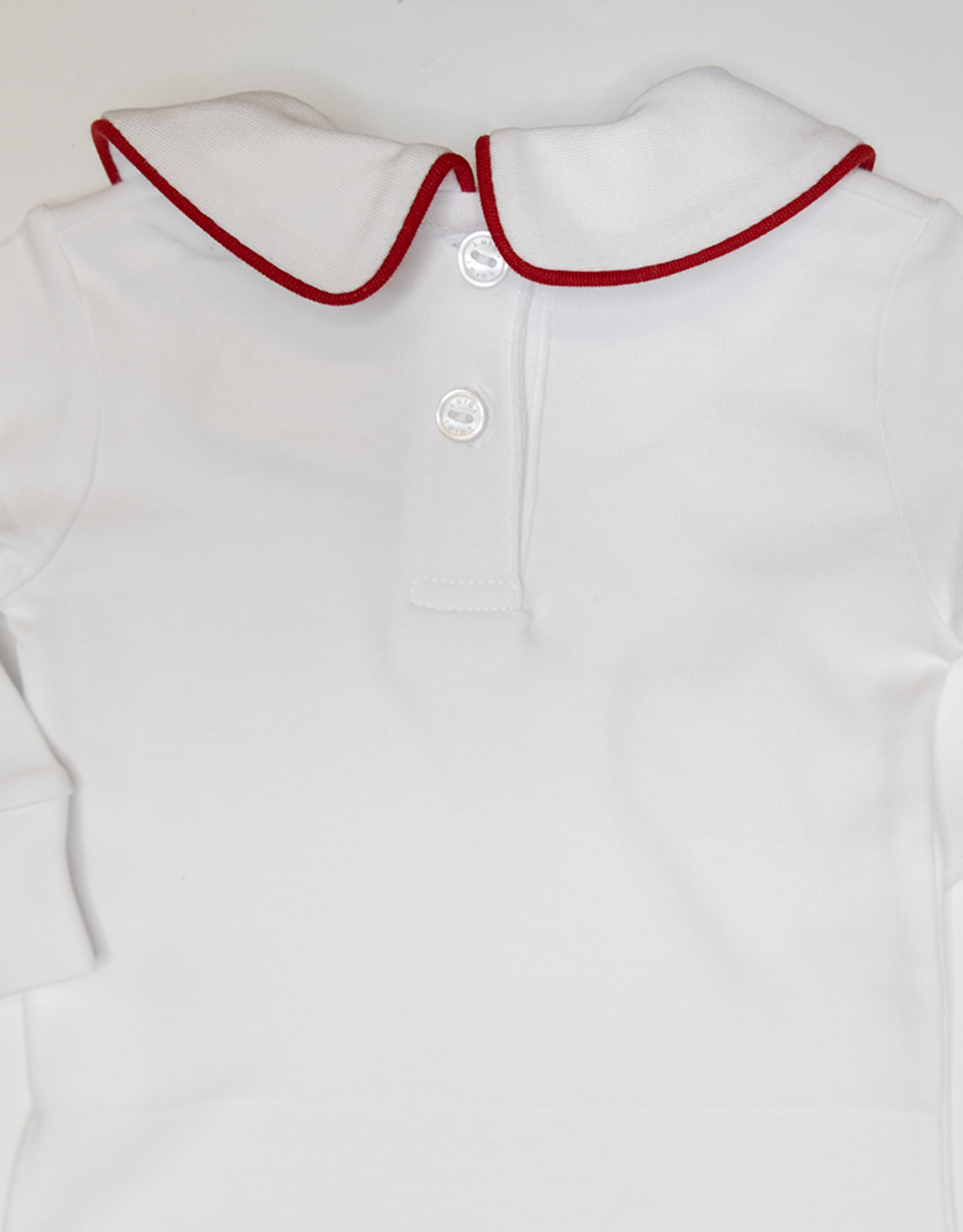 Luigi KB042 LS Boy Collared Shirt White/Red
