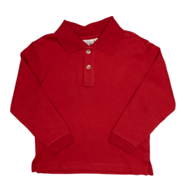Luigi Long Sleeve Polo Red