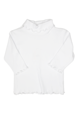 Luigi ITS001F Lettuce Edge Turtle Neck White