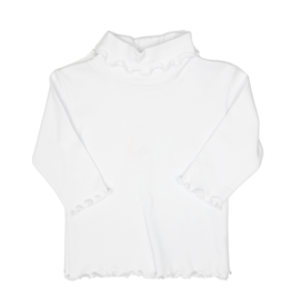 Luigi Lettuce Edge Turtle Neck White