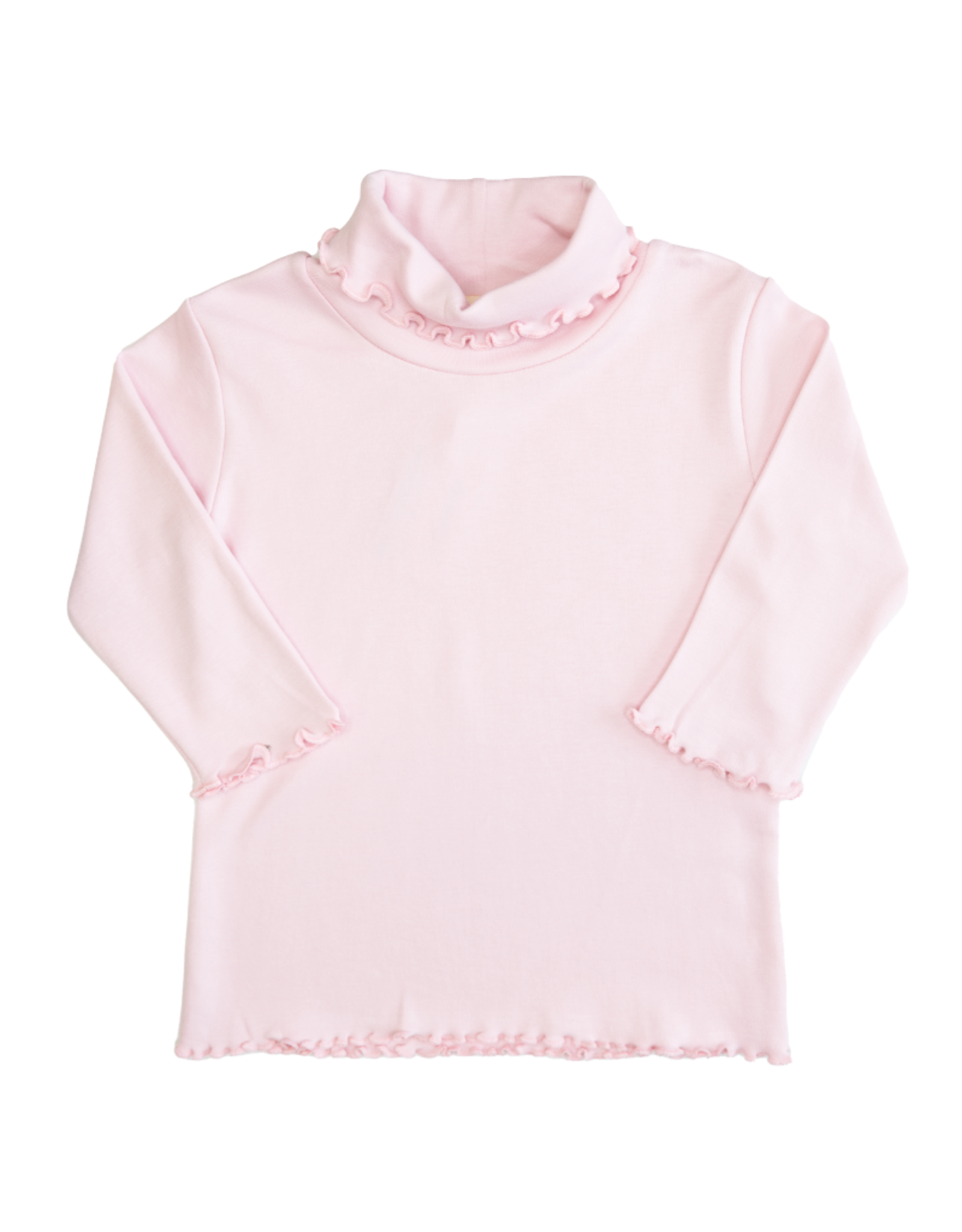 Luigi ITS001F Lettuce Edge Turtle Neck Pink