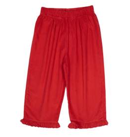 Luigi Corduroy Ruffle Pant Red