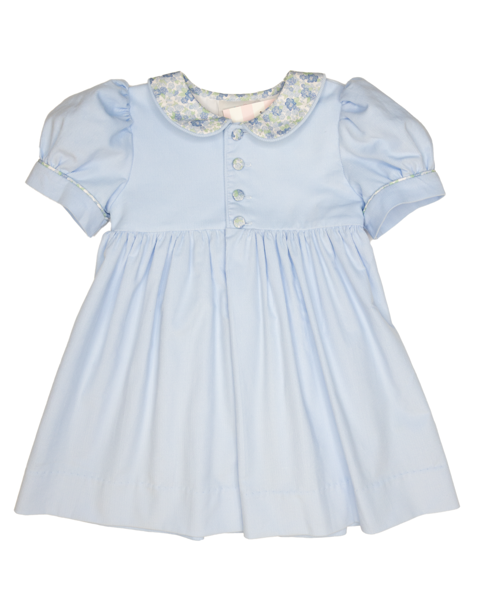 James and Lottie JL25 Ava Blue Floral Corduroy Dress