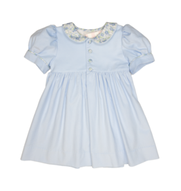 James and Lottie (Size 2T) Ava Blue Floral Corduroy Dress
