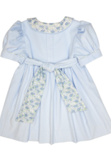James and Lottie JL25 Ava Blue Floral Corduroy Dress