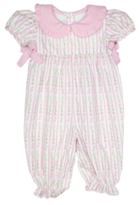 James and Lottie JL25 Cece Long Bubble Pink Floral Corduroy
