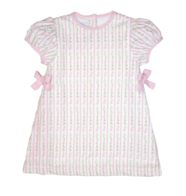 James and Lottie Cece Dress Pink Floral Corduroy