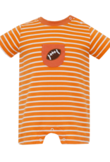 Claire and Charlie 5083H Orange Football Pocket Romper