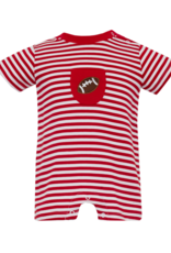 Claire and Charlie 5082H Red Football Pocket Romper