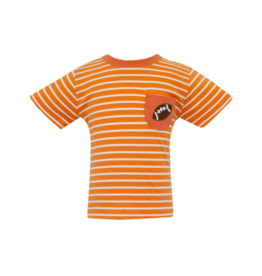 Claire and Charlie Orange Football Pocket Shirt