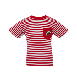 Claire and Charlie Red Football Pocket Shirt