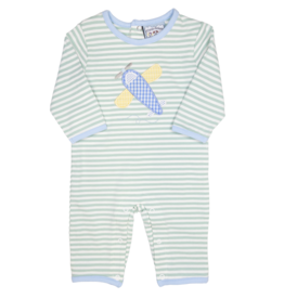 Three Sisters Airplane Applique Romper