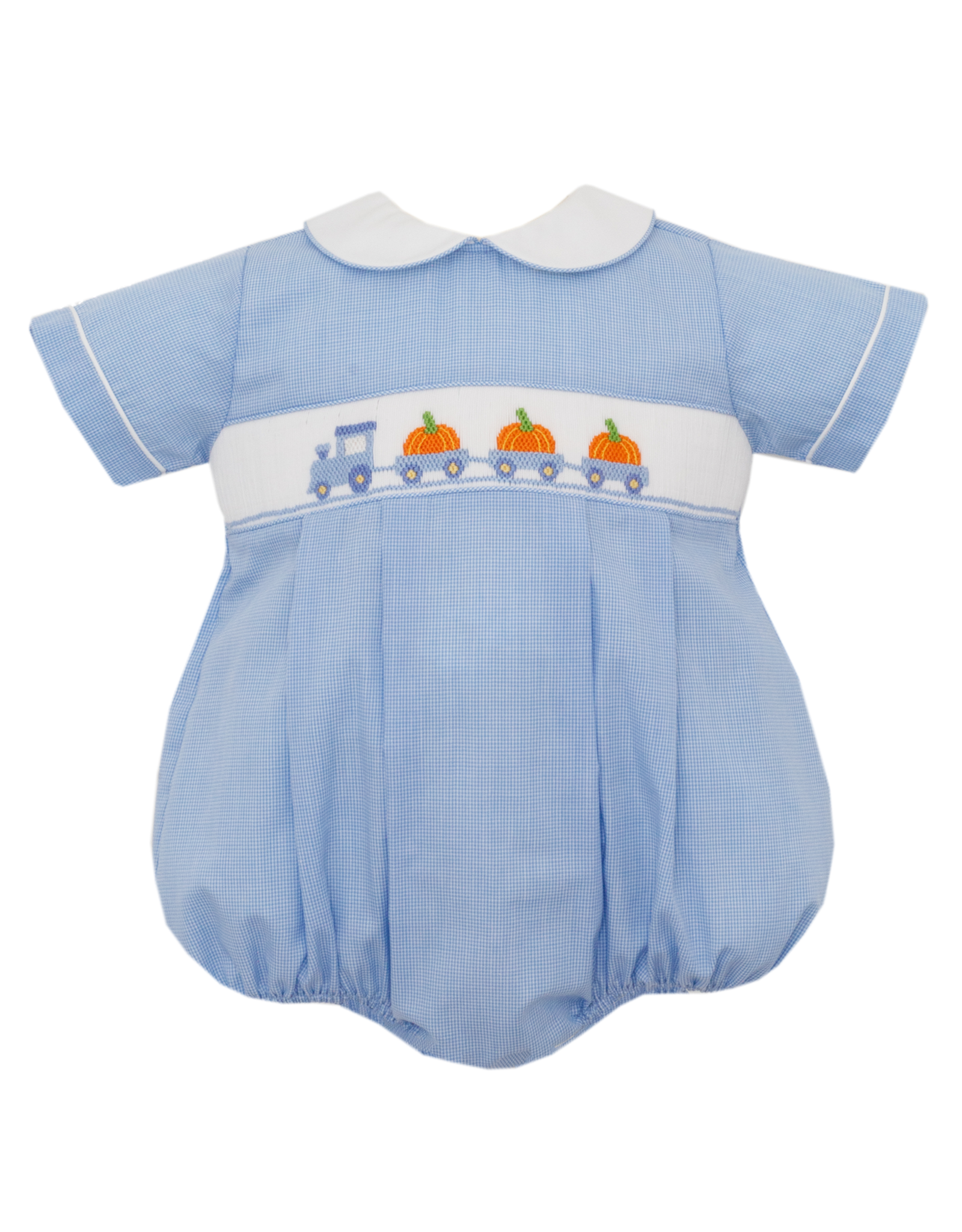 Petit Bebe 118BB Pumpkin Truck Smocked Bubble