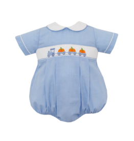 Petit Bebe Pumpkin Truck Smocked Bubble