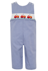 Petit Bebe 126K Firetruck Smocked Long Jon Jon