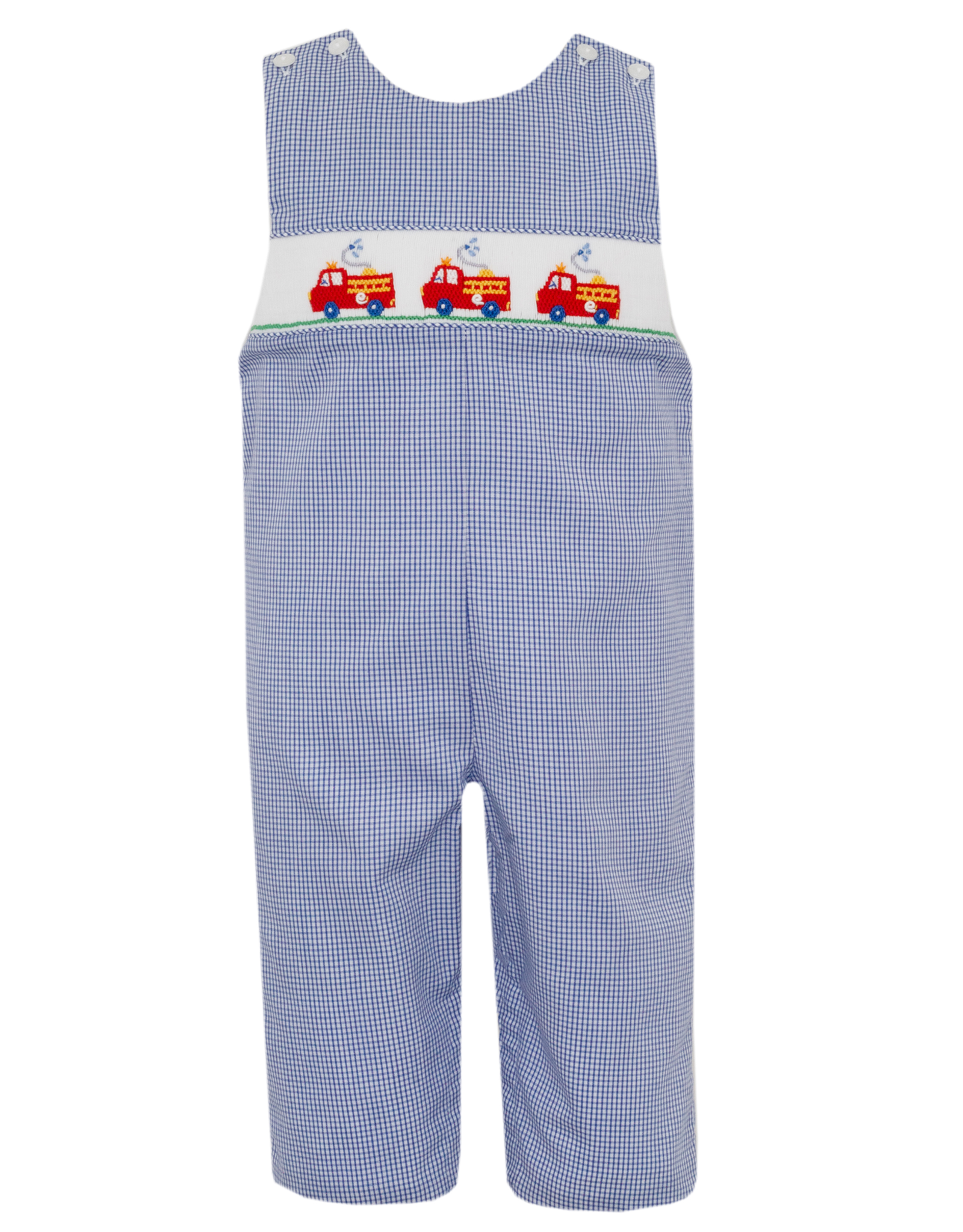 Petit Bebe 126K Firetruck Smocked Long Jon Jon