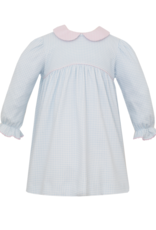 Petit Bebe 418DL Blue Gingham Knit Dress