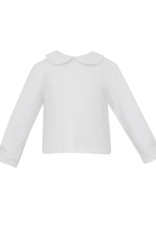 Petit Bebe 493LS Knit White Peter Pan Shirt