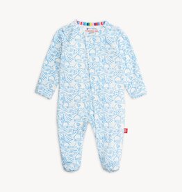 Magnetic Me (3/6M) Modal Footie Blue Herds of a Feather