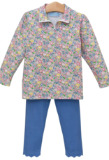 Trotter Street Kids TSF25 Floral 1/4 Zip Pullover Set