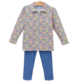 Trotter Street Kids Floral 1/4 Zip Pullover Set