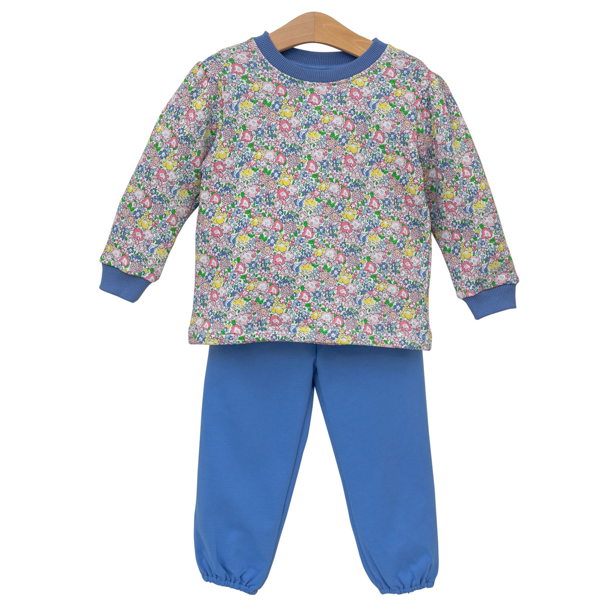 Trotter Street Kids Floral French Terry Set - Spoiled Sweet Boutique