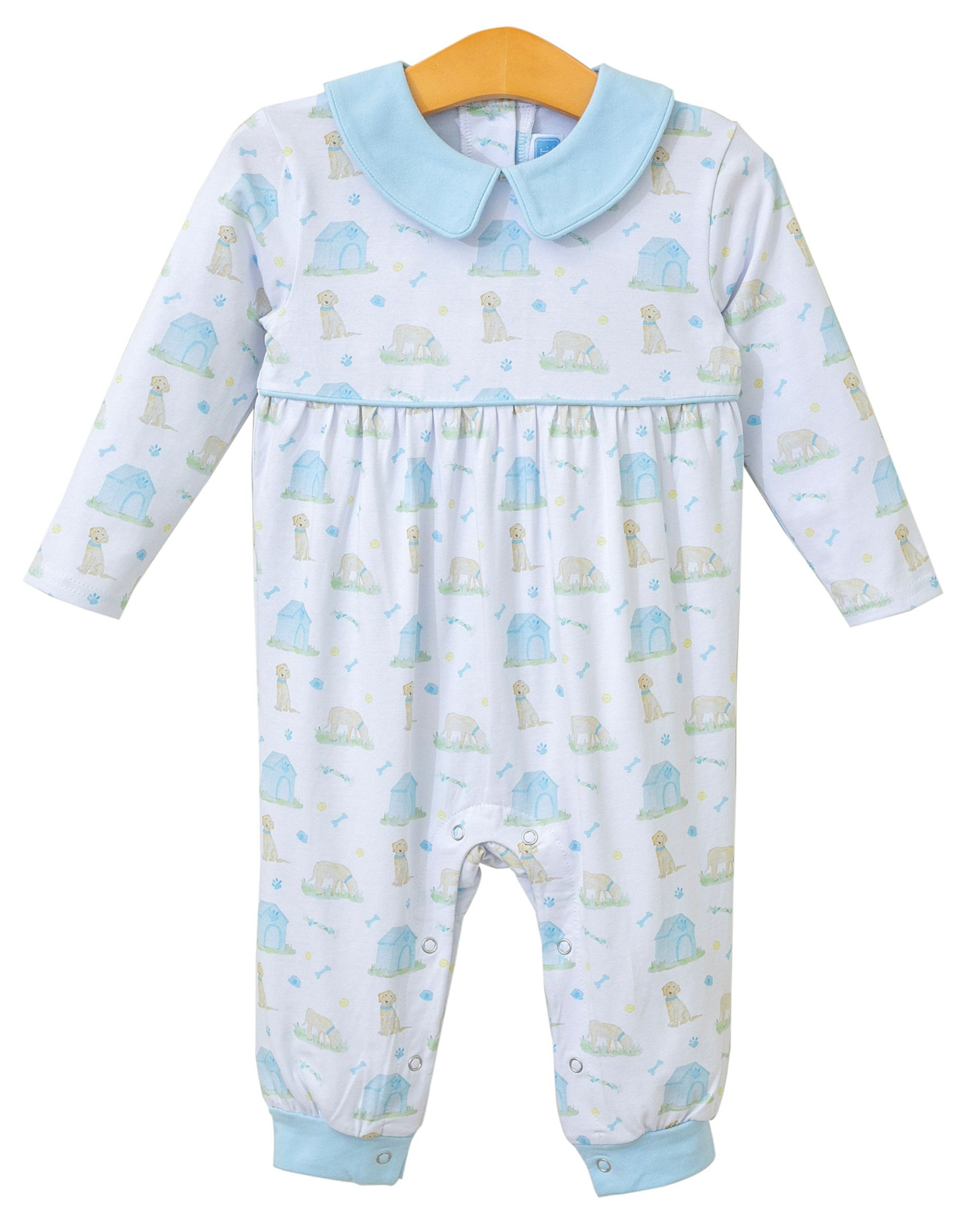 Trotter Street Kids TSF25 Puppy Pals Blue Romper