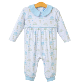 Trotter Street Kids Puppy Pals Blue Romper