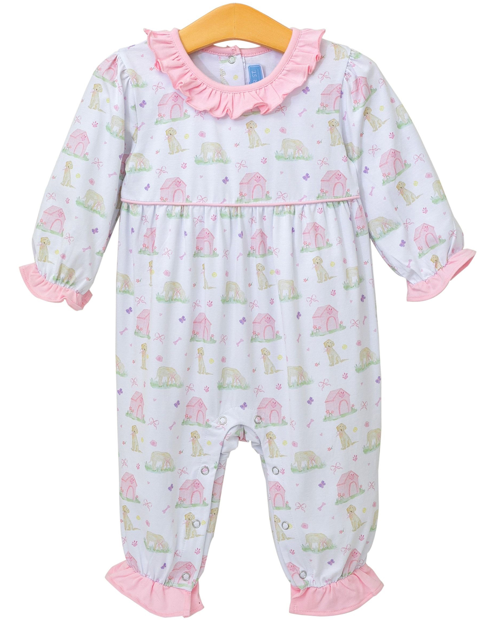 Trotter Street Kids TSF25 Puppy Pals Ruffle Romper