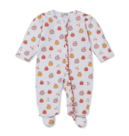 Kissy Kissy Patchwork Pumpkin Floral Zip Footie