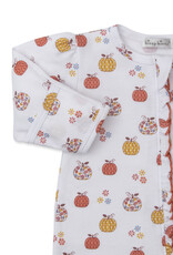 Kissy Kissy Patchwork Pumpkin Floral Zip Footie