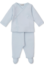 Kissy Kissy Sweet Homecoming Jacquard Footed Pant Set Blue