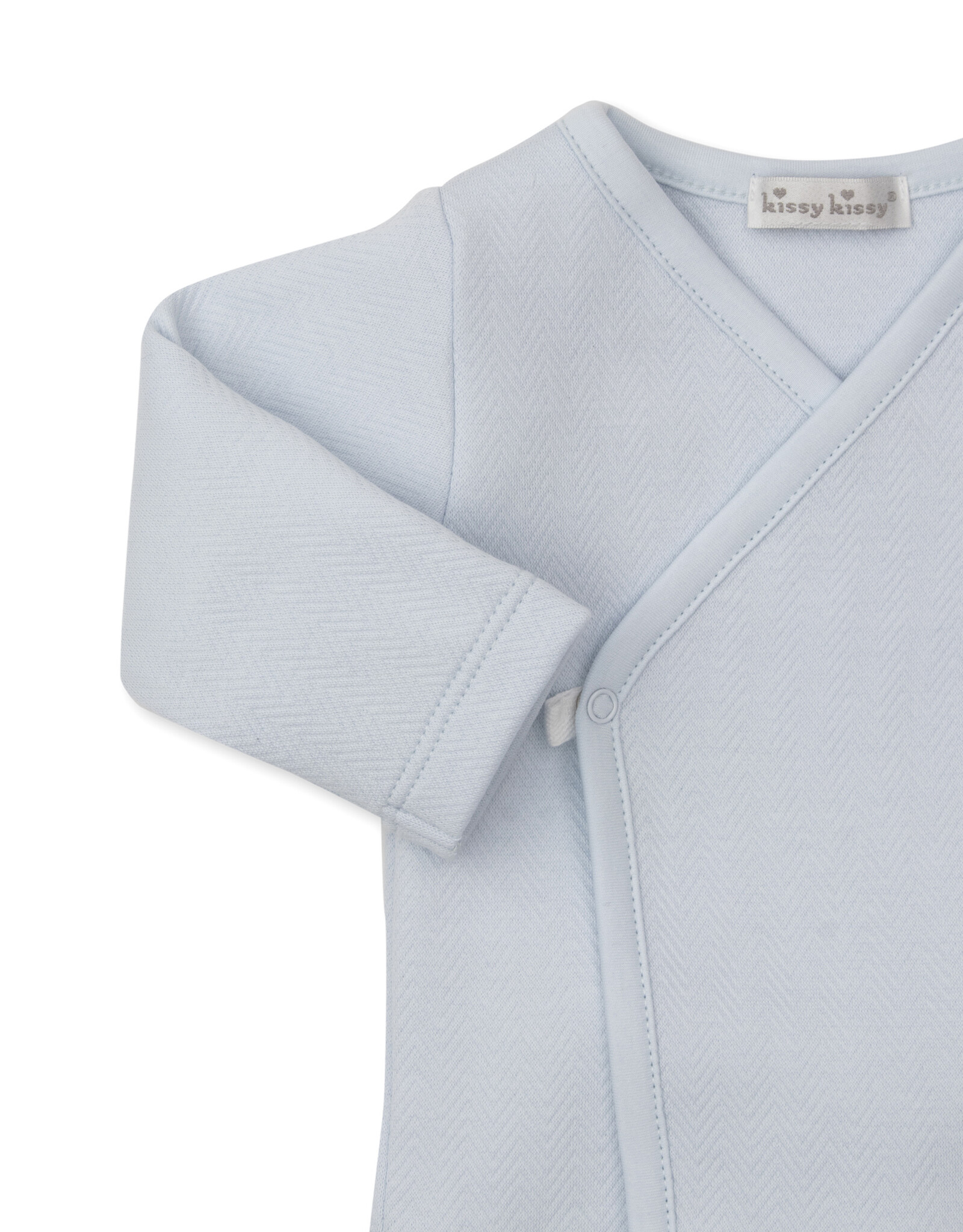 Kissy Kissy Sweet Homecoming Jacquard Footed Pant Set Blue