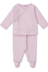 Kissy Kissy Sweet Homecoming Jacquard Footed Pant Set Pink