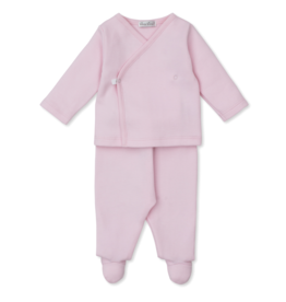 Kissy Kissy Sweet Homecoming Jacquard Footed Pant Set Pink