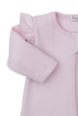 Kissy Kissy Sweet Homecoming Jacquard Zip Footie Pink