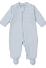 Kissy Kissy Sweet Homecoming Jacquard Zip Footie Blue