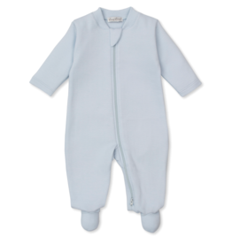 Kissy Kissy Sweet Homecoming Jacquard Zip Footie Blue