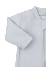 Kissy Kissy Sweet Homecoming Jacquard Zip Footie Blue