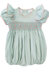 Lulu Bebe LBF25 Rosie Sage Smocked Bubble