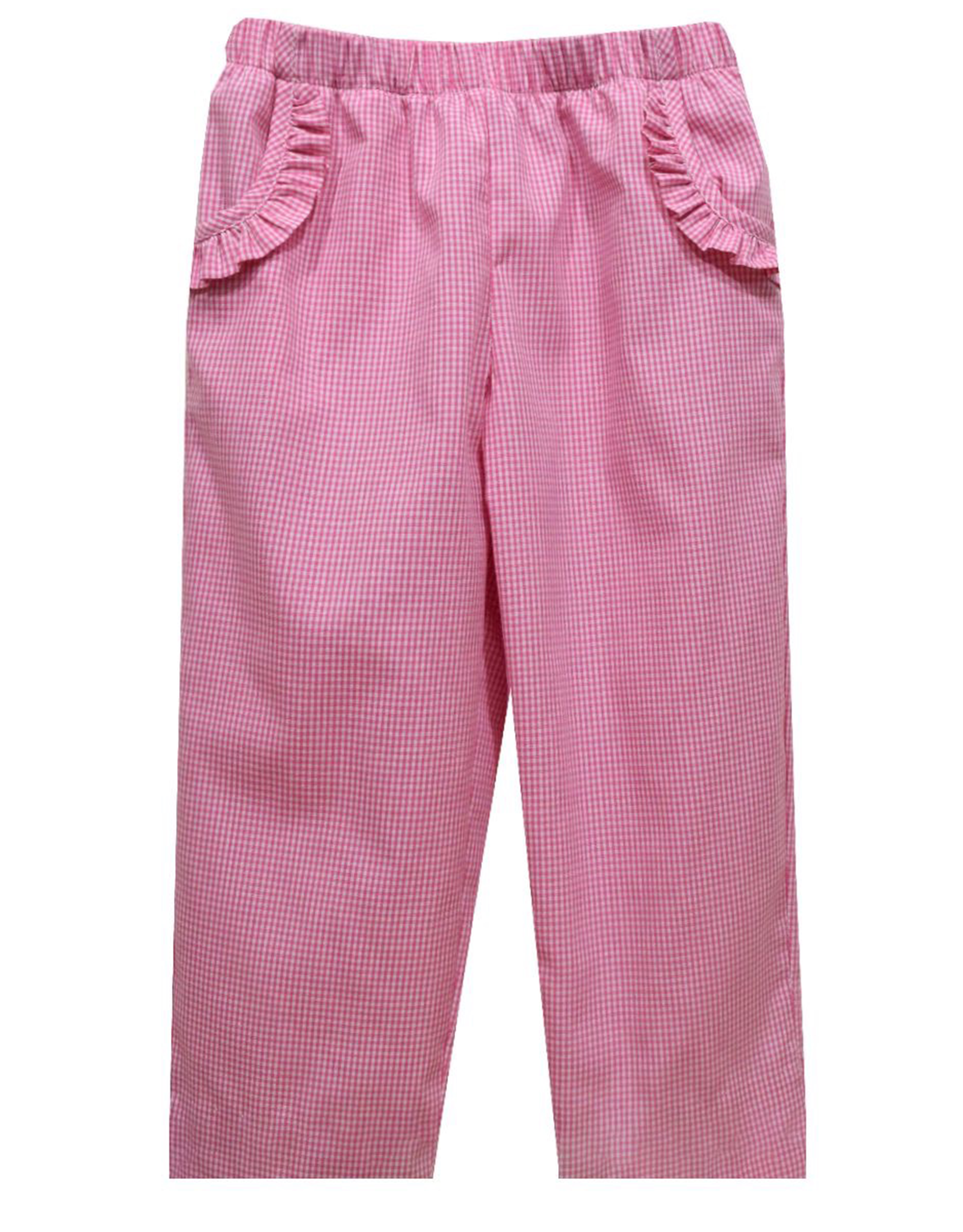 Vive la Fete VFF25 Bright Pink Gingham Ruffle Pocket Pant