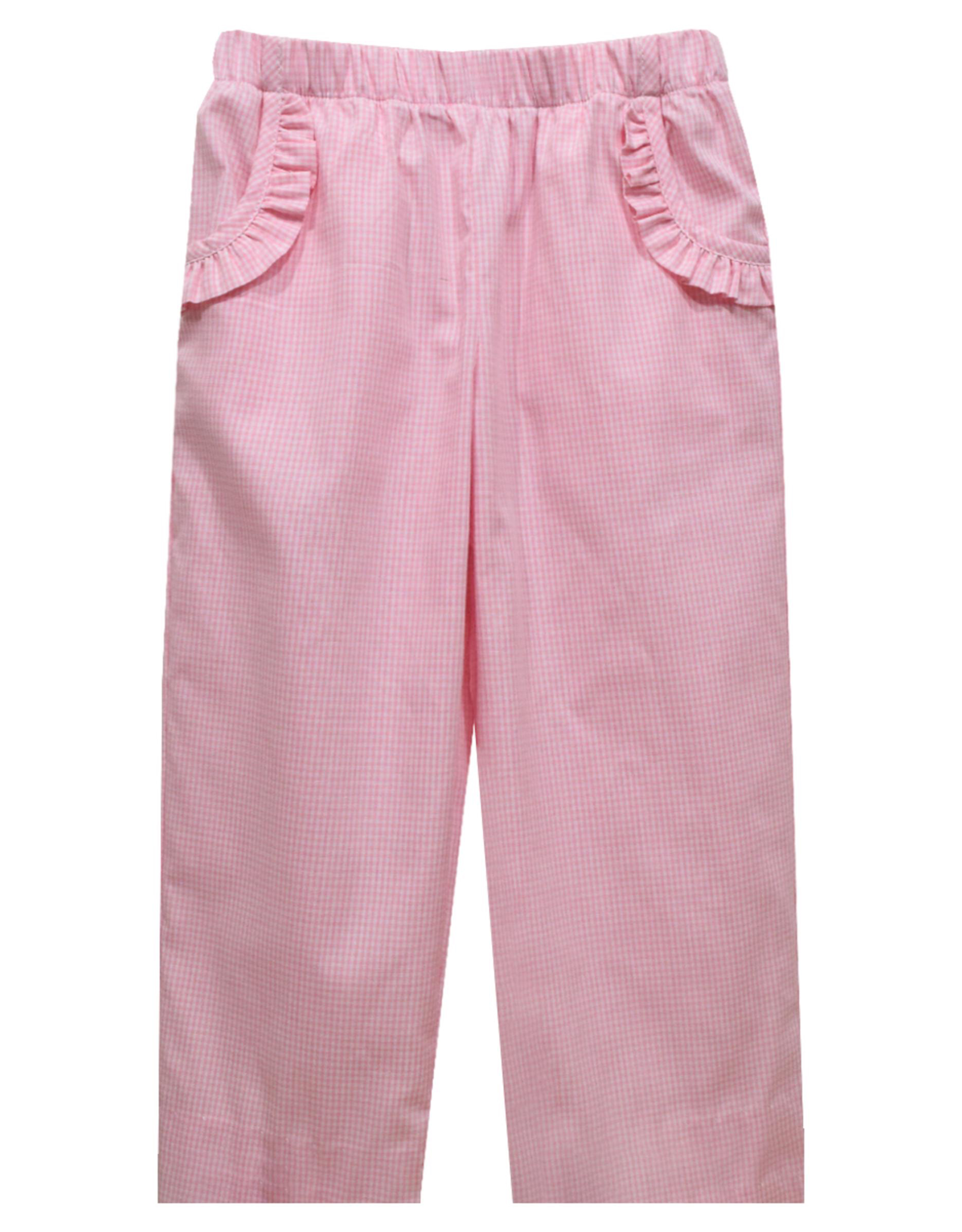 Vive la Fete VFF25 Light Pink Gingham Ruffle Pocket Pant