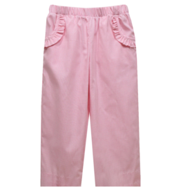 Vive la Fete Light Pink Gingham Ruffle Pocket Pant