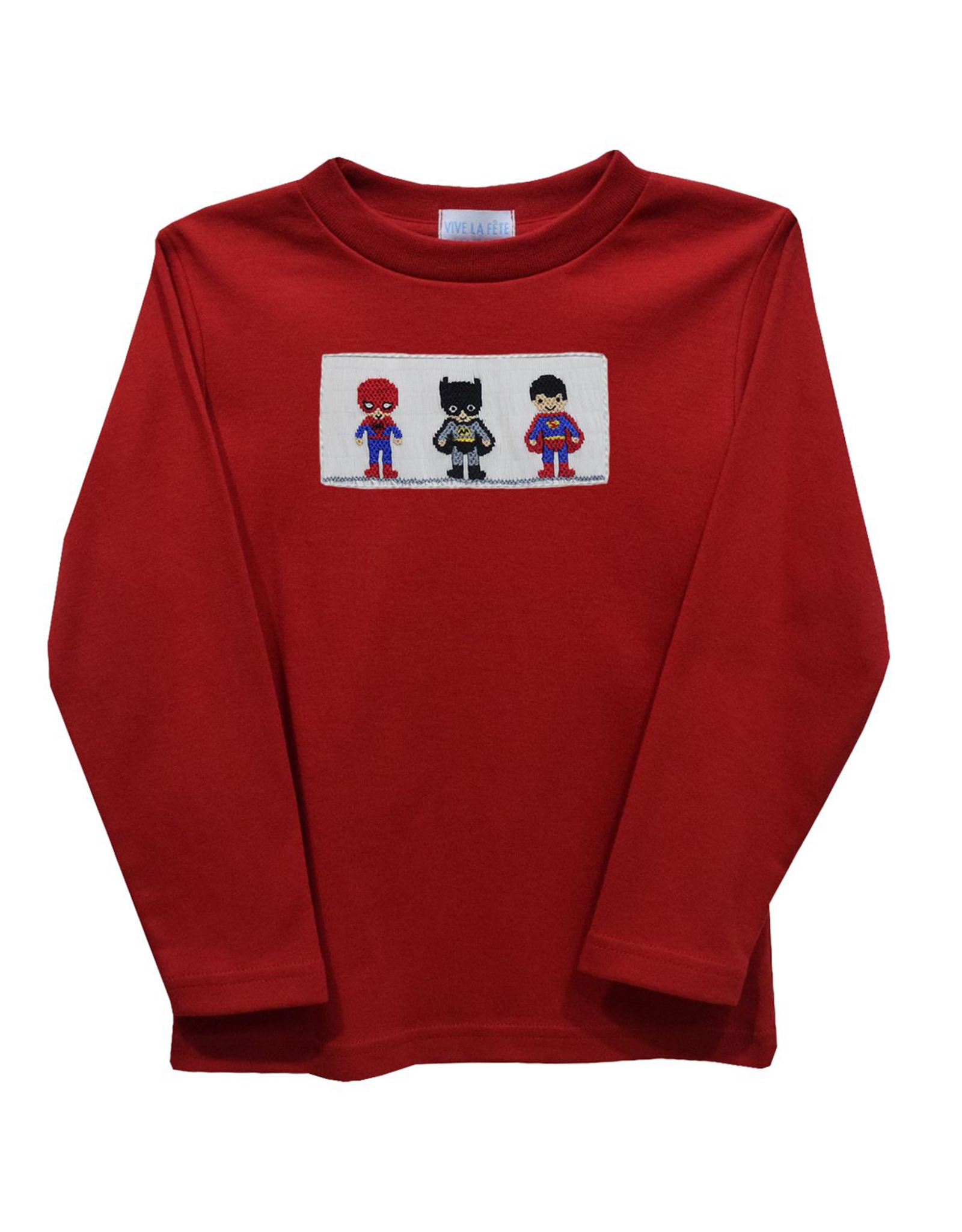 Vive la Fete VFF25 Red Super Hero Smocked Shirt