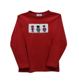 Vive la Fete Red Super Hero Smocked Shirt