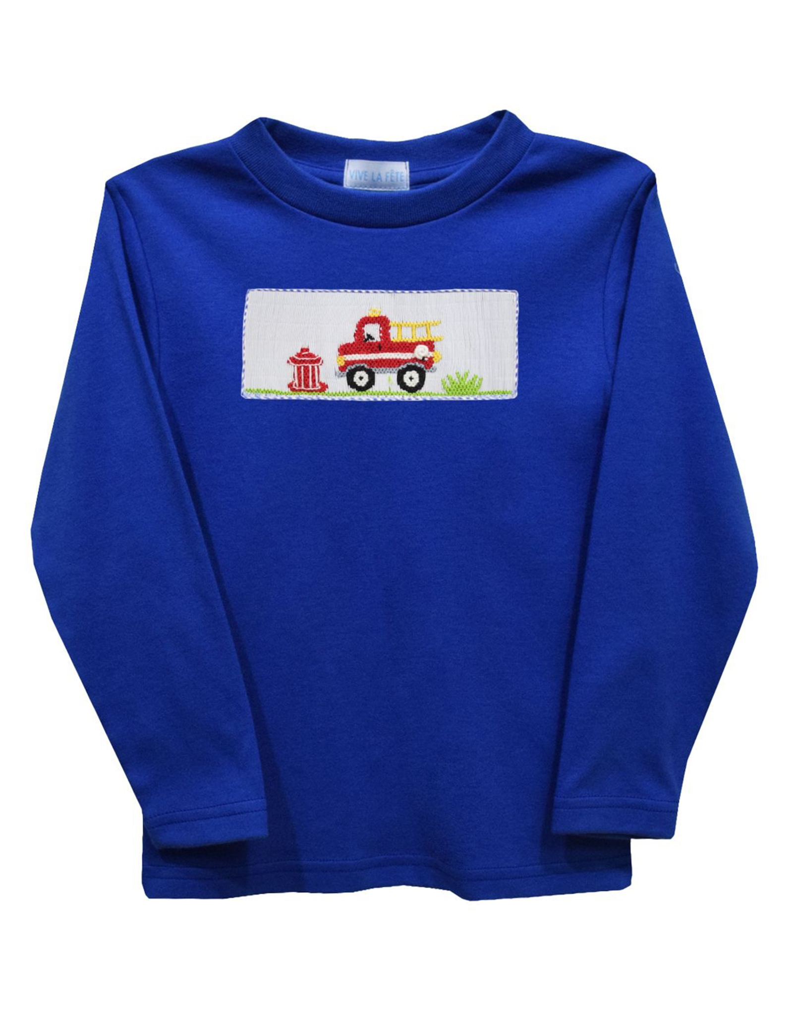 Vive la Fete VFF25 Royal Firetruck Smocked Shirt