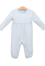 Trotter Street Kids TSF25 Bennett Romper Light Blue Stripe