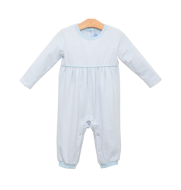 Trotter Street Kids Bennett Romper Light Blue Stripe