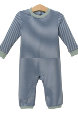 Trotter Street Kids TSF25 Miller Romper Blue Stripe/Sage